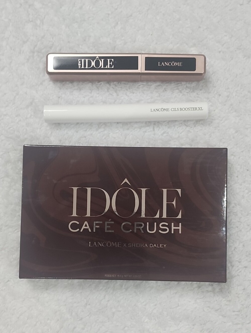 Lancome Eye Bundle Idole Cafe Crush Eyeshadow Idol Mascara & Cils Booster XL